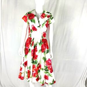 Vintage style Floral dress, Pinup Couture size L